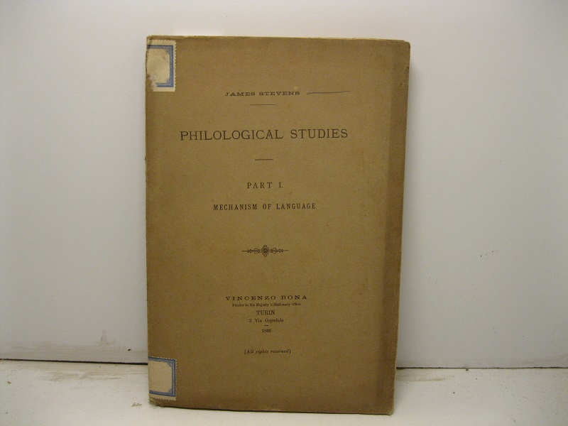 Philological studies. Part I. Mechanism of language